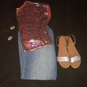 Sequin  multicolored shirt